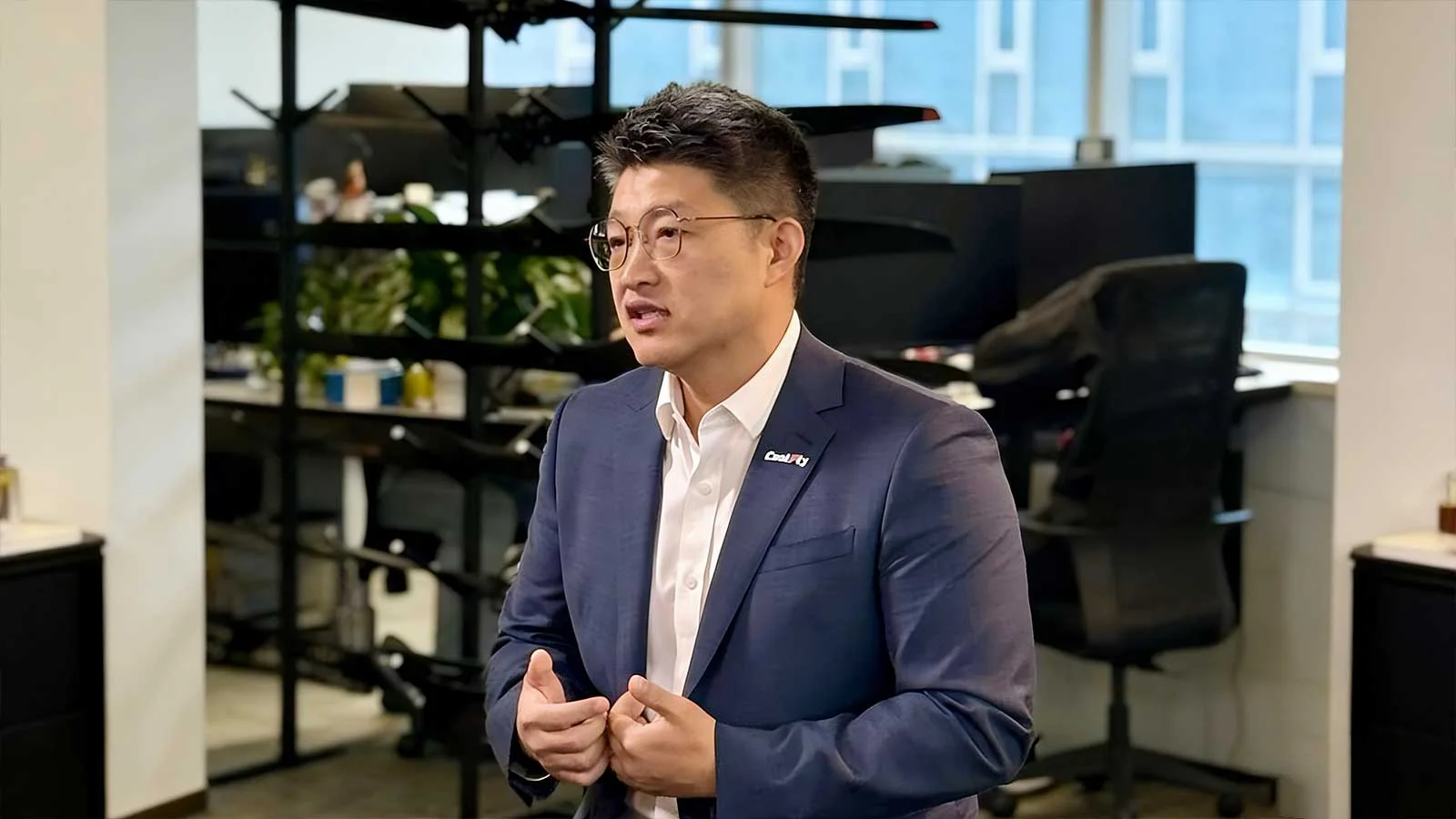 Coolfly’s CEO is being interviewed.