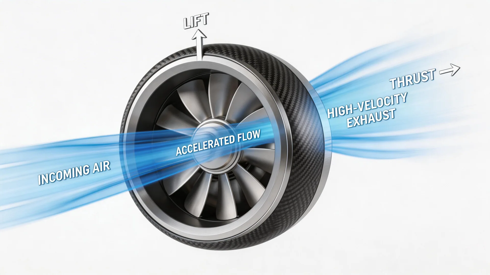 coolfly aircraft Technical illustration of a ducted fan